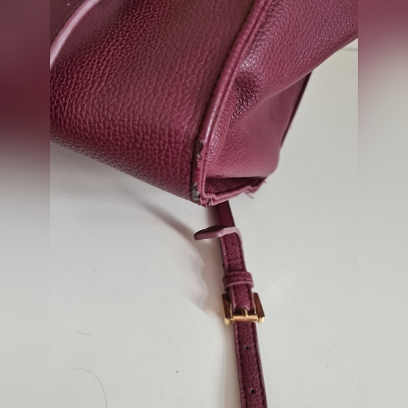 Tommy Hilfiger burgundy faux leather bag shoulder bag - Picture 8 of 16